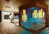 Design Sauna mit Glas und Salz, Basel