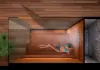 Biosauna mit verstecktem Verdampfer, in modernem Stil Biosauna mit verstecktem Verdampfer, in modernem Stil
