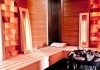 Kombinierte Außensauna finnische Sauna mit Infrarot Frankfurt