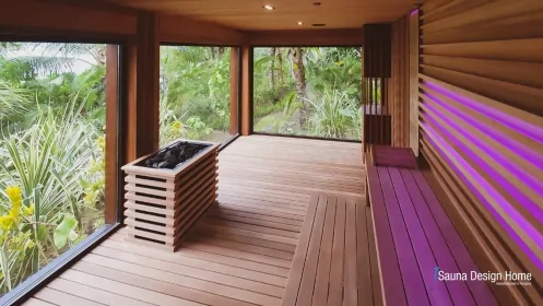 Saunahaus als exklusiver Ort für Hot Yoga | iSauna Seychellen Projekt #2