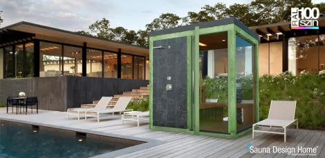 Kombinierte Gartensauna mit Aussendusche München Kombinierte Gartensauna mit Aussendusche München