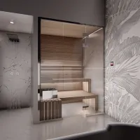 Finnische Heimsauna in Minimal Design