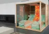 Design Sauna mit Kristallsalz und Infrarot