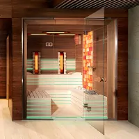 Kombinierte Sauna nach Maß mit Glasfront Zürich