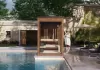 Außen Sauna, Kombi Sauna im Garten Außen Sauna, Kombi Sauna im Garten