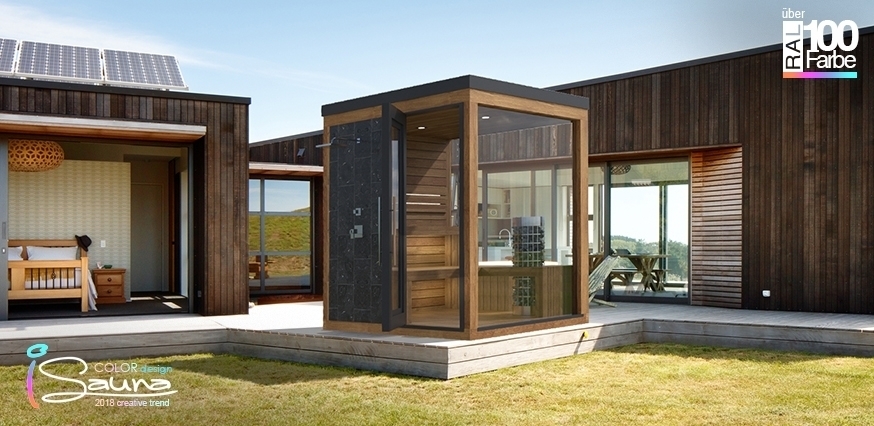Moderne Sauna, finnische Aussensauna