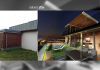 Dachterrasse vorher nachher, Saunabau, Montage