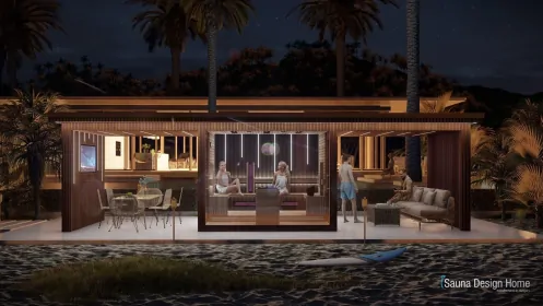 Unser modular zusammenbaubares Saunahaus Oasis von 4 Jahreszeiten - 2023