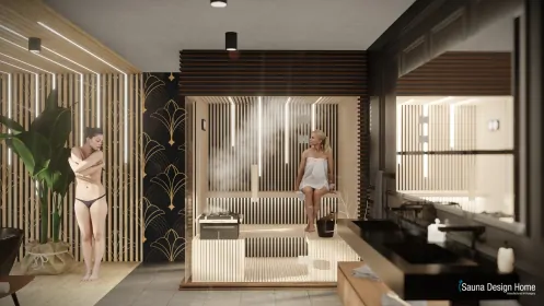 Finnische Innensauna Vision mit Aromatherapie