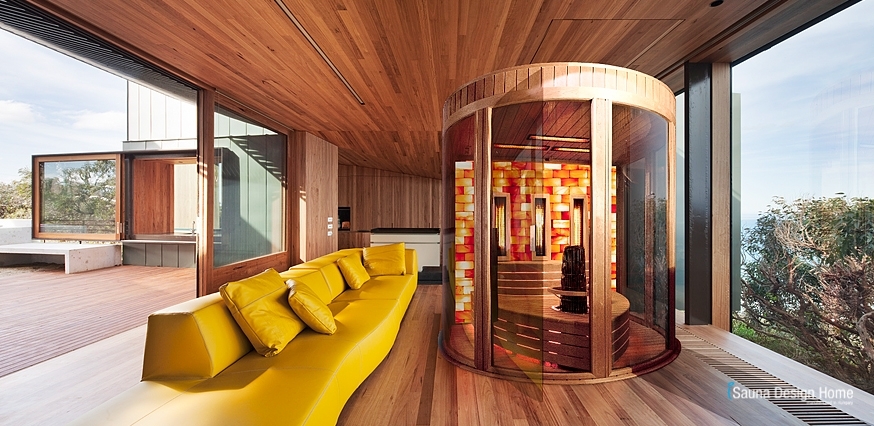Kombinierte Glas Sauna mit Salz Aargau