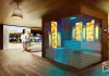 Design Sauna mit Glas und Salz, Basel