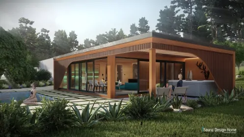 Privates familiäres Wellness-Saunahaus
