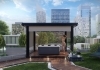 Pergola Schwarz mit zipSCREEN-Beschattung