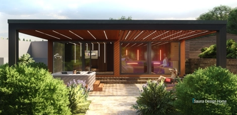 kombinierte saunahaus
