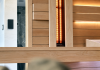 Sauna mit Infrarotpaneel