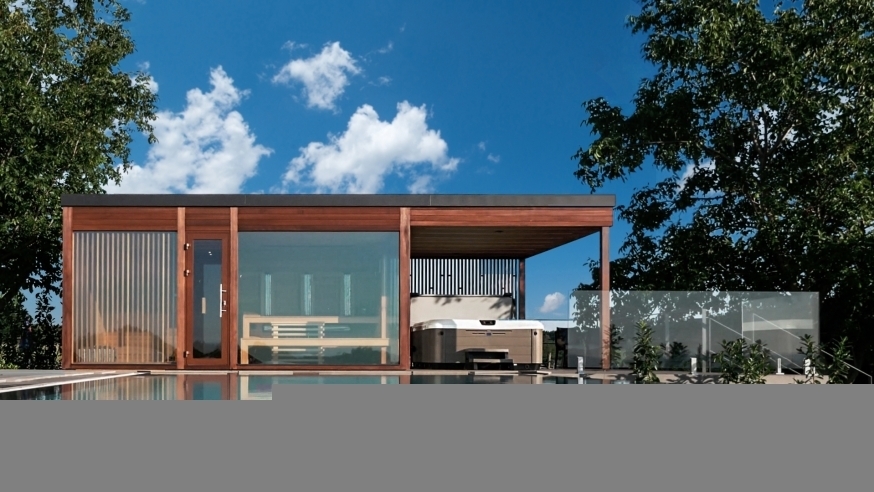 Individuelles Luxus Saunahaus am Plattensee - iSauna Design Home