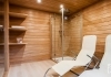 Sauna im Garten mit Dusche und Relaxraum